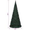 vidaXL Pop-Up String Artificial Christmas Tree with LED Lights, 7ft Durable Green PVC, Easy-Setup & Reusable Holiday Decor, Ideal for Indoor/Outdoor Use view 3