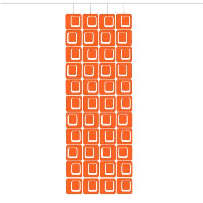 Atomic Mobiles Delightful Orange Coolsville Retro Room Divider DIY Kit - Mid Century Modern Contemporary Room Partition - Home and Office Decor - Lots of Sizes! (XL - 42w x 72h)