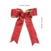 5pcs Christmas Ribbon Bows Large Christmas Tree Bowknot Hanging Pendant Decoration for Xmas Tree Wreaths Boxes (Red) view 2