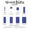 Atomic Mobiles Gorgeous Navy Blue Coolsville Retro Room Divider DIY Kit - Mid Century Modern Contemporary Room Partition - Home and Office Decor - Lots of Sizes! (S - 22w x 72h) view 2