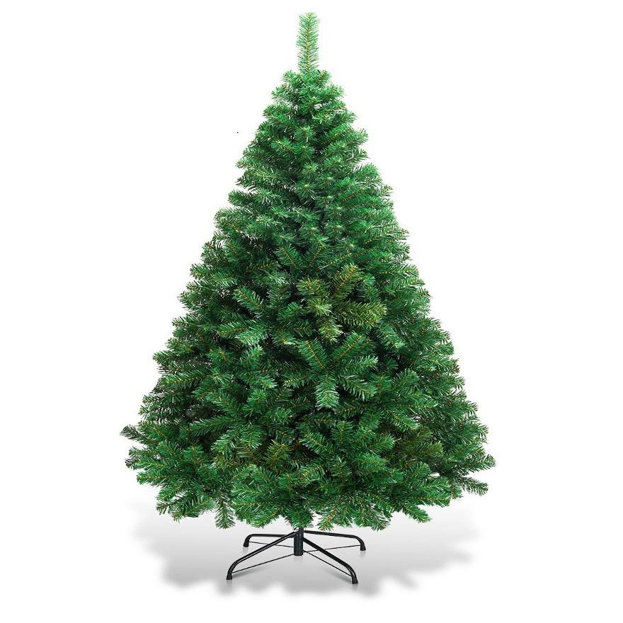 Thaisan7 Artificial Christmas Fir Tree with Tips for Home Scholl Offices Decor Decorating - PVC & Solid Metal (8 ft)