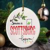 Scottsburg Indiana Souvenir Christmas Ornament 2025 Someone in Scottsburg in Loves Me! Christmas Family Friend Gifts Ideas 3" White view 1