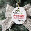 Scottsburg Indiana Souvenir Christmas Ornament 2025 Someone in Scottsburg in Loves Me! Christmas Family Friend Gifts Ideas 3" White view 2