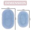 Home Weavers Hampton Crochet Reversible Bathmat 100% Cotton Bathroom Rugs Set, Washable Rug, Extra Soft and Absorbent Bath Rug, Kitchen Mat, Bath Mat Set, Mat Non Slip, 2 Piece Set(S+M), Blue view 2