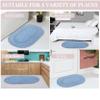 Home Weavers Hampton Crochet Reversible Bathmat 100% Cotton Bathroom Rugs Set, Washable Rug, Extra Soft and Absorbent Bath Rug, Kitchen Mat, Bath Mat Set, Mat Non Slip, 2 Piece Set(S+M), Blue view 4