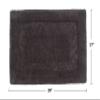 Home Weavers Classy Bathmat 100% Cotton Bathroom Rugs Set, Bathroom Dcor, Washable Rug, Extra Soft and Absorbent Bath Rug, Kitchen Mat, Bath Mat Set, Bath Floor Mat Non Slip, 17"x24" Rectangle, Gray view 3