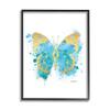 Stupell Industries Abstract Butterfly Turquoise Blue Paint Splatter view 1