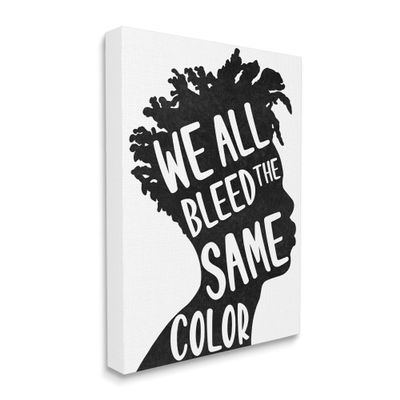Stupell Industries Bleed Same Color Male Silhouette Diversity Portrait