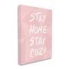 Stupell Industries Stay Home Stay Cozy Geometric Pink Pattern view 1