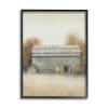 Stupell Industries Autumn Barn Doors Vintage Farm Landscape, Design by Tim O'Toole Black Framed Wall Art, 11 x 14, Brown view 1