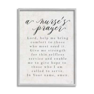 Stupell Industries A Nurse's Prayer Inspirational Office Faith