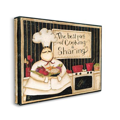 Stupell Industries Cooking is Sharing Phrase Vintage Hefty Kitchen Chef