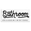 Stupell Industries Seat Yourself Bathroom Sign Minimal Black White view 1