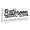 Stupell Industries Seat Yourself Bathroom Sign Minimal Black White view 3