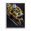 Stupell Industries Motorcycle Racer Yellow Blue Uniform Street Sport view 1