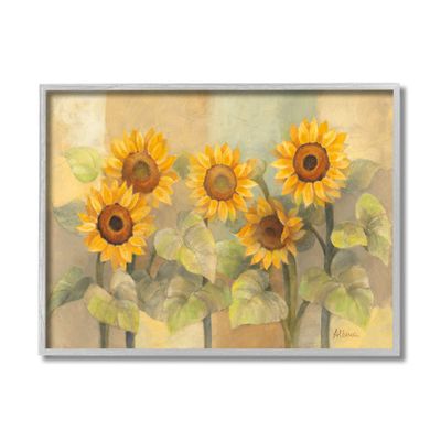 Stupell Industries Soft Vintage Sunflower Floral Field Yellow Green