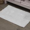 Home Weavers Classy Bathmat 100% Cotton Bathroom Rugs Set, Bathroom Dcor, Washable Rug, Extra Soft and Absorbent bath Rug, Kitchen Mat, Bath Mat Set, Bath Floor Mat Non Slip, 17"x24" Rectangle, White view 1