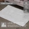 Home Weavers Classy Bathmat 100% Cotton Bathroom Rugs Set, Bathroom Dcor, Washable Rug, Extra Soft and Absorbent bath Rug, Kitchen Mat, Bath Mat Set, Bath Floor Mat Non Slip, 17"x24" Rectangle, White view 4