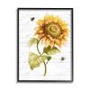 Stupell Industries Rustic Sunflower Floral Roaming Honey Bee Insect view 1