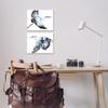 Stupell Industries Cranes Flying in Sky Blue Birds, Design by Melissa Wang Black Framed Wall Art, 2pc, Each 11 x 14, White view 2