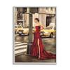 Stupell Industries City Taxi Crosswalk Glam Fashion Red Gown view 1
