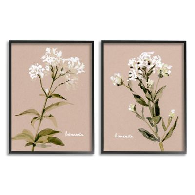 Stupell Industries White Boneset Flowers Soft Green White Brown