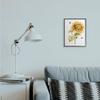 Stupell Industries Rustic Sunflower Floral Roaming Honey Bee Insect, Design by Patricia Pinto Black Framed Wall Art, 11 x 14, White view 2