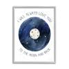 Stupell Industries Moon and Back Romantic Phrase Night Constellation view 1