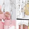 AmtBety 3 Pack Clothes Drying Rack with 12 Clips,Folding Stainless Steel Drying Hanger for Drying Socks,Drying Towels, Hat,Scarf,Diapers,Handkerchief,Bras, Baby Clothes,Lingerie,Socks,Gloves view 3