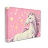 Stupell Industries Adorable Unicorn in Pink Starry Sky, Design by Ziwei Li Canvas Wall Art, 16 x 20 view 1