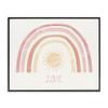 Stupell Industries Sunshine Rainbow with Love Text Red Yellow, Design by Daphne Polselli Black Framed Wall Art, 16 x 20, Beige view 1