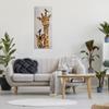Stupell Industries Giraffe Jungle Animal Portrait Perched Birds, Design by Karen Weber Fine Canvas Wall Art, 17x40, Off- White view 2