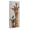 Stupell Industries Giraffe Jungle Animal Portrait Perched Birds, Design by Karen Weber Fine Canvas Wall Art, 17x40, Off- White view 3