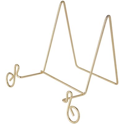 Bard's Music Note Scroll Gold-toned Wire Easel Stand, 5" H x 6.5" W x 5" D, Pack of 12