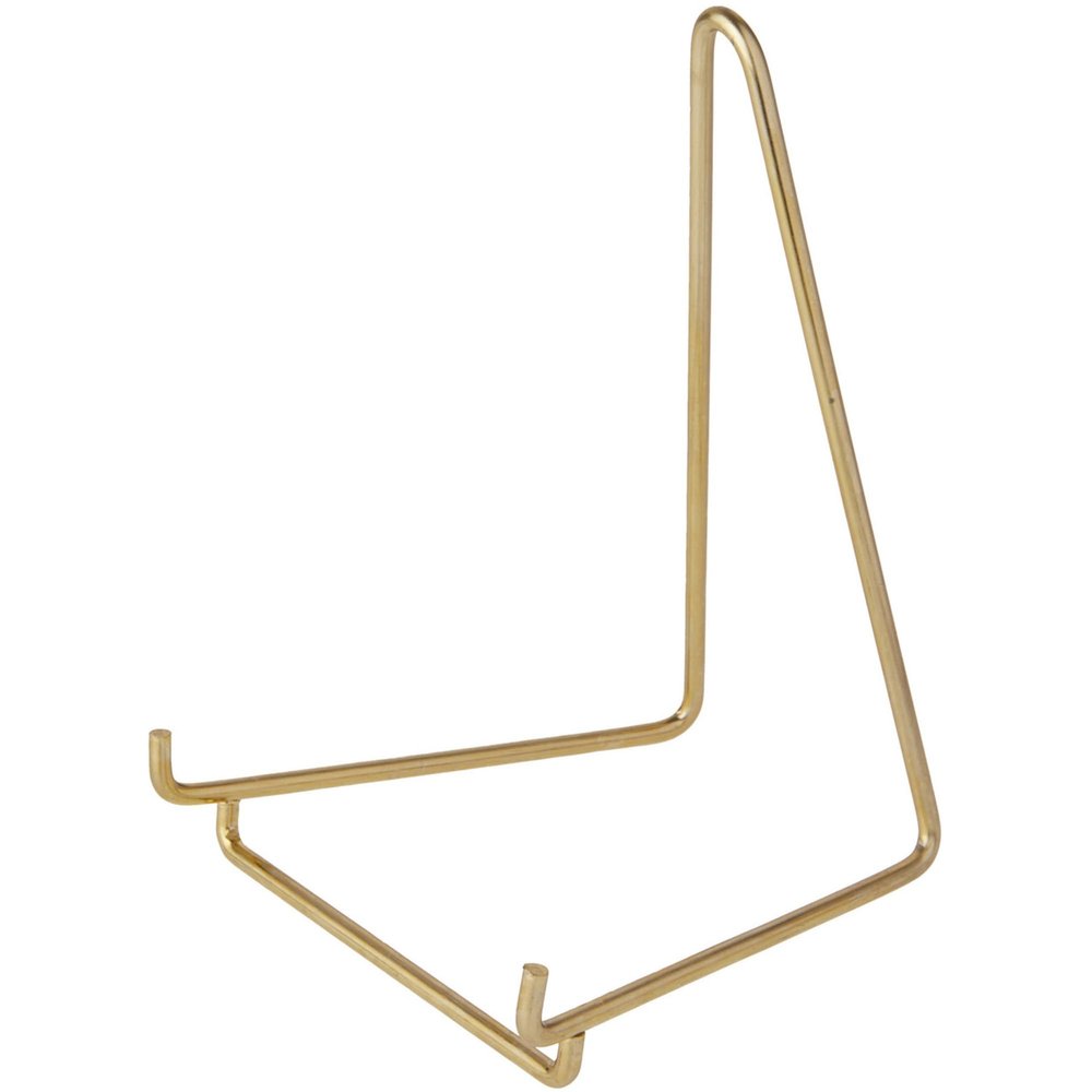 Bard's Gold-toned Wire Easel Stand, 6" H x 4" W x 4.5" D, Pack of 12