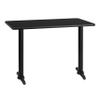 BizChair 30"x42" Rectangular Black Laminate Table Top with 5"x22" Bases view 1