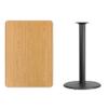 BizChair 30"x42" Natural Laminate Bar Table Top-24"RD Base view 2