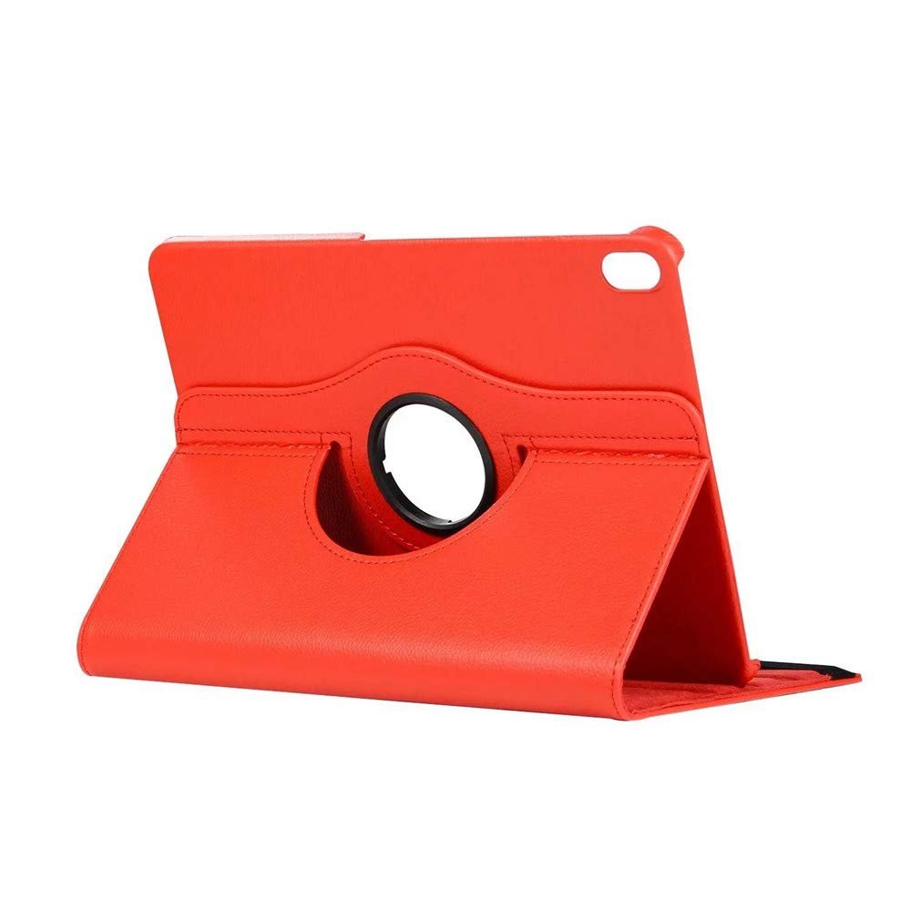 Case for New iPad 8th Generation 2020,Jennyfly 360 Degree Rotating Hand Free Stand Slim Case Easy Viewing Durable PU Leather Corner Protection Cover for 2020 New iPad 10.2 inch(8th Gen) - Red