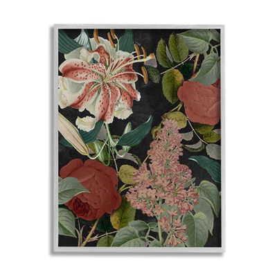 Stupell Industries Tropical Bohemian Floral Illustration Green Red