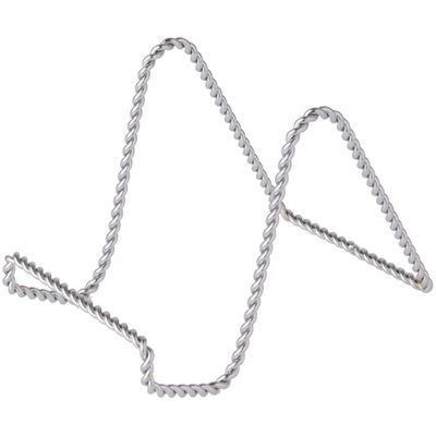 Bard's Twisted Silver-toned Wire Easel Stand, 4" H x 3.5" W x 5.5" D, Pack of 12