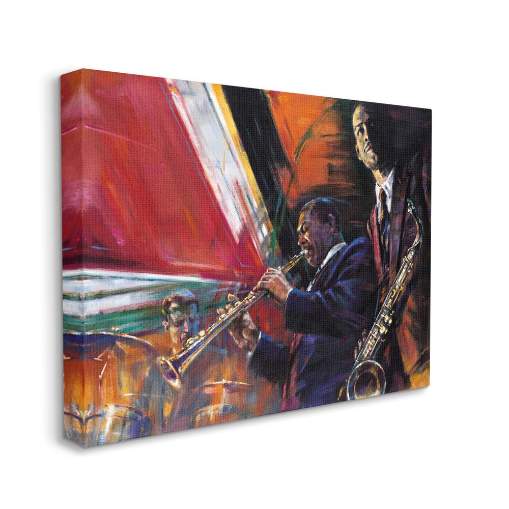 Stupell Industries Abstract Blues Jazz Musicians Traditional Instruments