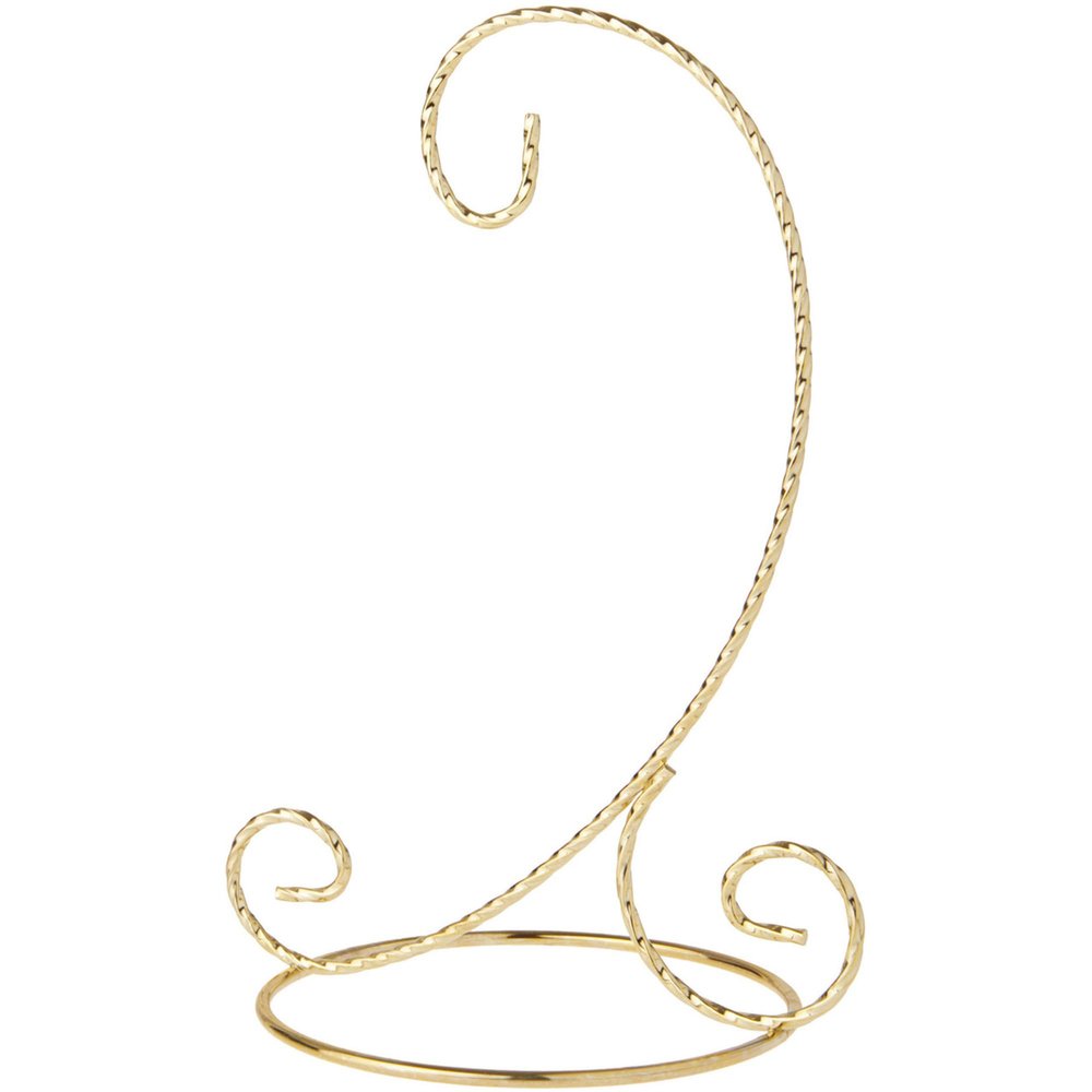 Bard's Twisted Gold-toned Ornament Stand, Small, 7" H x 5.125" W x 5.125" D, Pack of 12