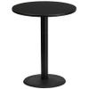 BizChair 36"RD Black Laminate Bar Table Top-24"RD Base view 2