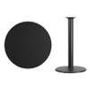 BizChair 36"RD Black Laminate Bar Table Top-24"RD Base view 3