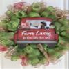 Down on the Farm Wreath Door Decor Fresh Handmade view 1
