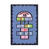 Arinda Hopscotch Rug Hop and Count Game Rug with Cute Colorful Design Anti-Slip Kids Play Mat Soft Floor Area Rug and Carpet view 1