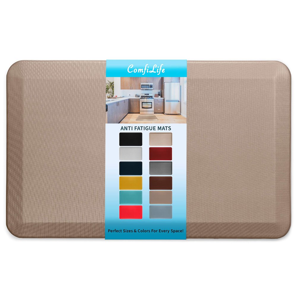 ComfiLife Anti Fatigue Floor Mat  3/4 Inch Thick Kitchen Mats for Floor, Standing Desk Mat, Kitchen Rug  Comfort at Home, Office  Durable  Stain Resistant  Non-Slip Bottom (20" x 32", Rose Gold)