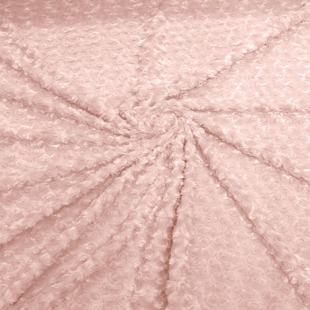 New Creations Fabric & Foam Inc, 58/59" Wide Snuggle Rosebud Soft Fabric (Blush, 2 Yards)