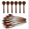 6 Pieces Japanese Wooden Spoons, 6 Pieces Soup Spoon, Wood Long Handle Kids Rice Dessert Cooking Tasting Dinner Table Spoon for Kitchen Restaurant view 1