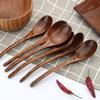6 Pieces Japanese Wooden Spoons, 6 Pieces Soup Spoon, Wood Long Handle Kids Rice Dessert Cooking Tasting Dinner Table Spoon for Kitchen Restaurant view 4
